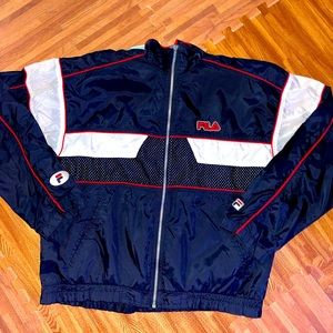 • Vintage FILA embroidered Full zip windbreaker
